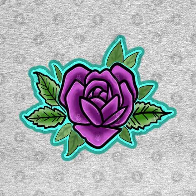 purple heart shaped rose by Squatchyink